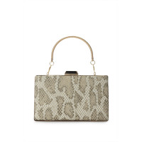 Tamer Tanca Kadın Vegan Yeşil Simli Yılan El Çantası