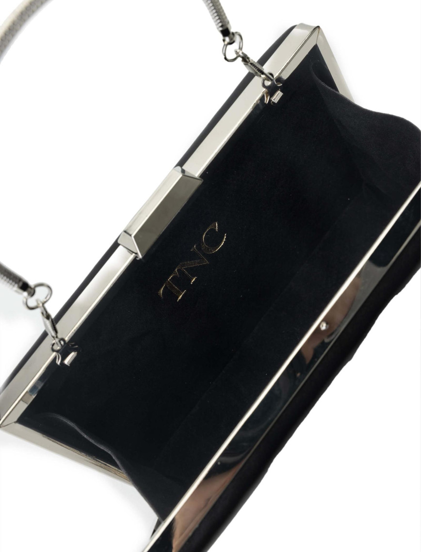 Tamer Tanca Kadın Vegan Siyah Deri El Çantası