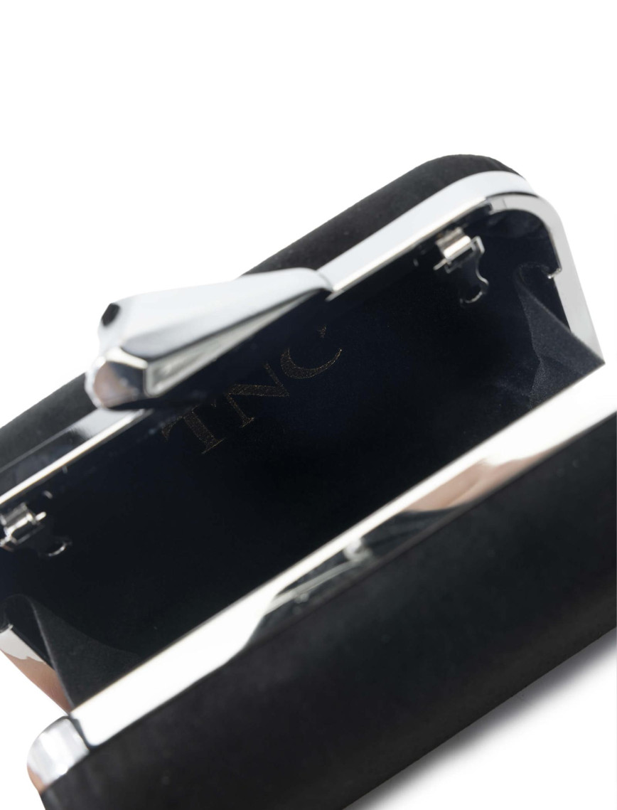 Tamer Tanca Kadın Vegan Siyah Süet El Çantası