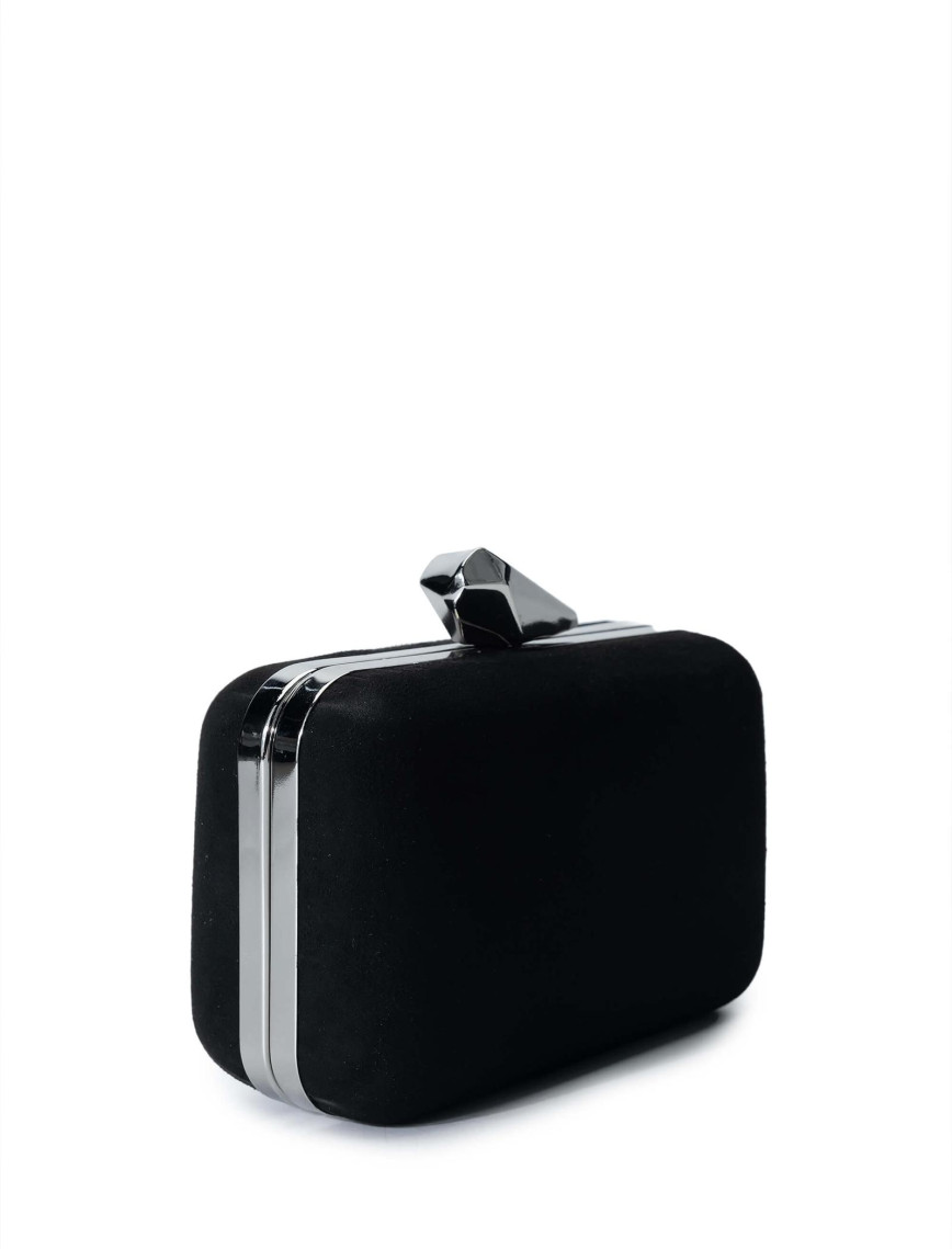 Tamer Tanca Kadın Vegan Siyah Süet El Çantası