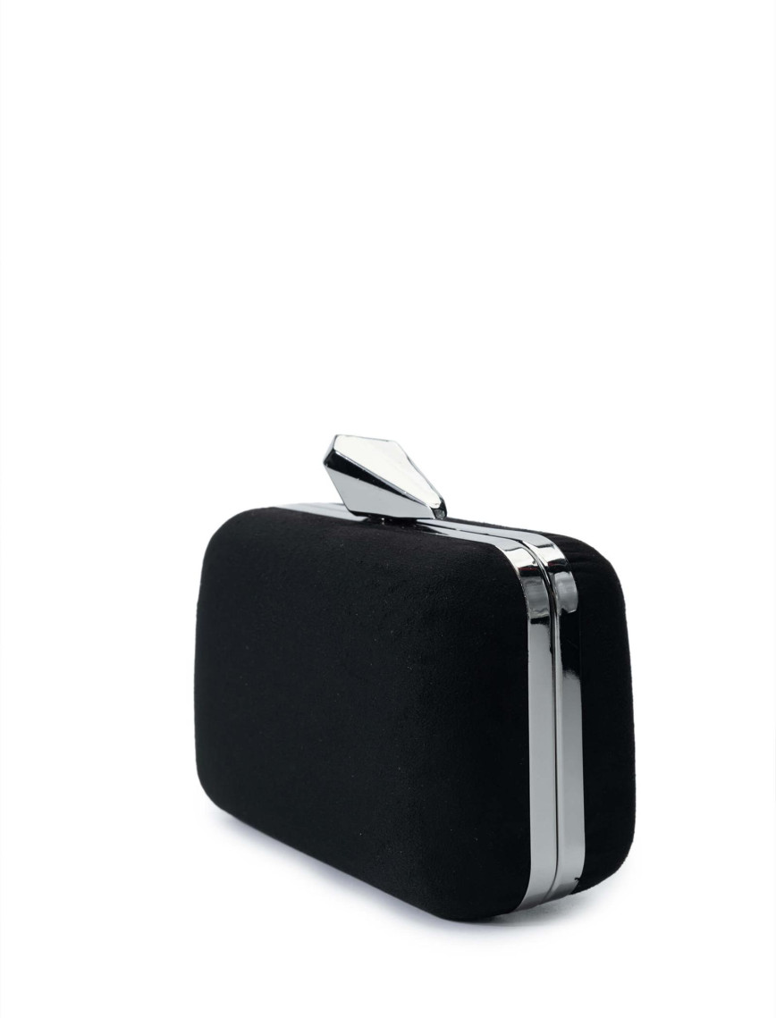 Tamer Tanca Kadın Vegan Siyah Süet El Çantası