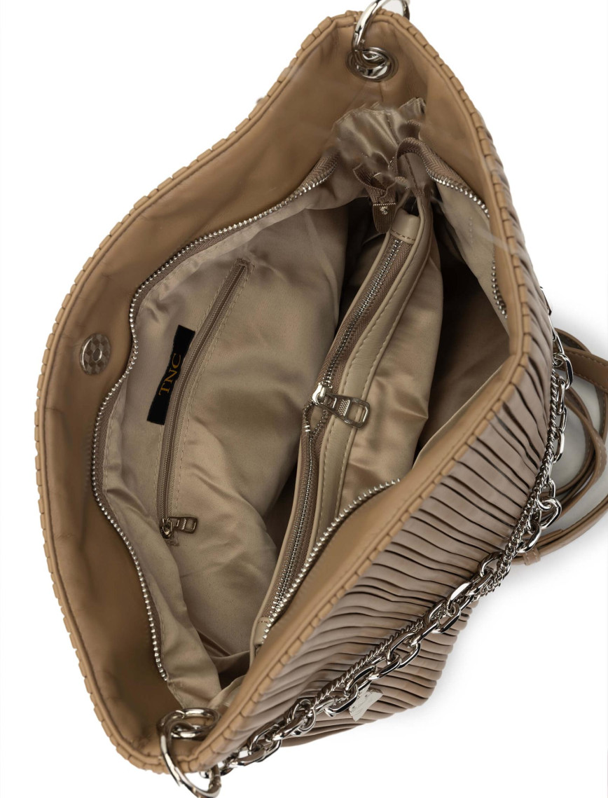 Tamer Tanca Kadın Vegan Taupe Omuz Çanta Tamer Tanca Kadın Vegan Taupe Omuz Çanta