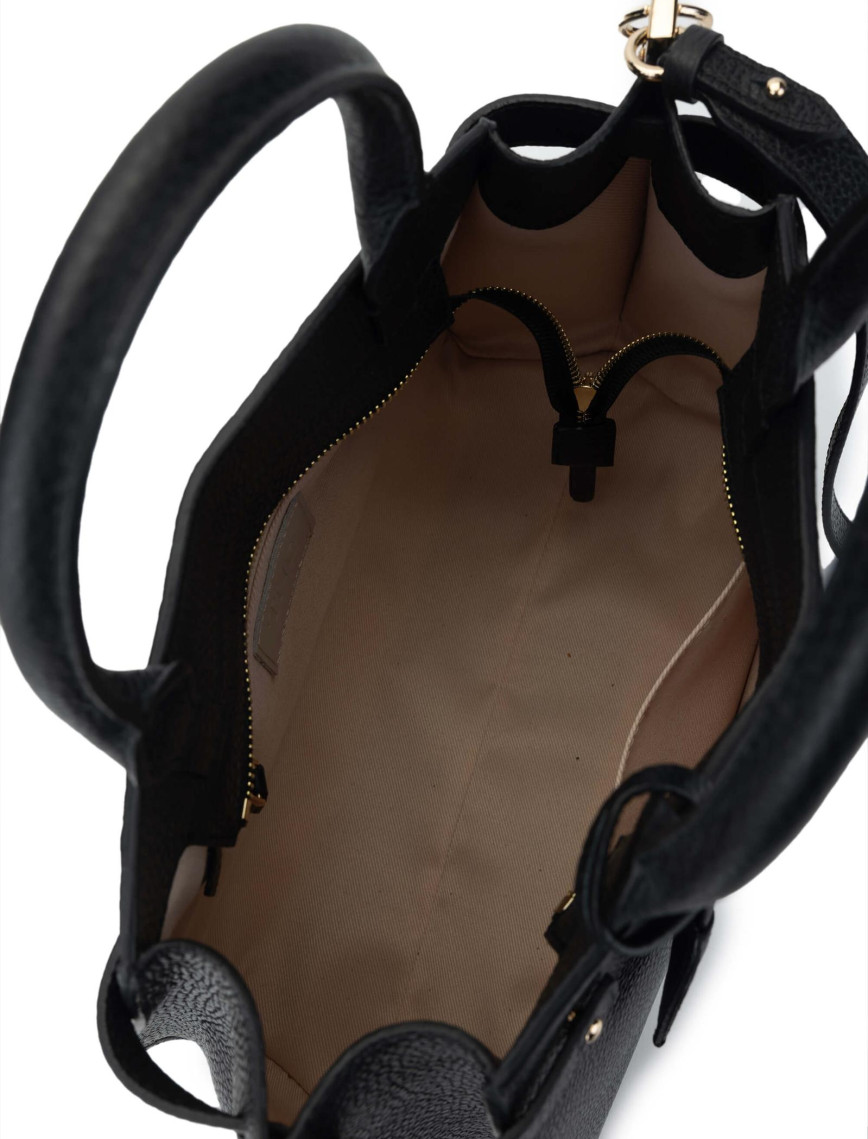 Tamer Tanca Kadın Hakiki Deri Siyah El Çantası Tamer Tanca Kadın Hakiki Deri Siyah El Çantası