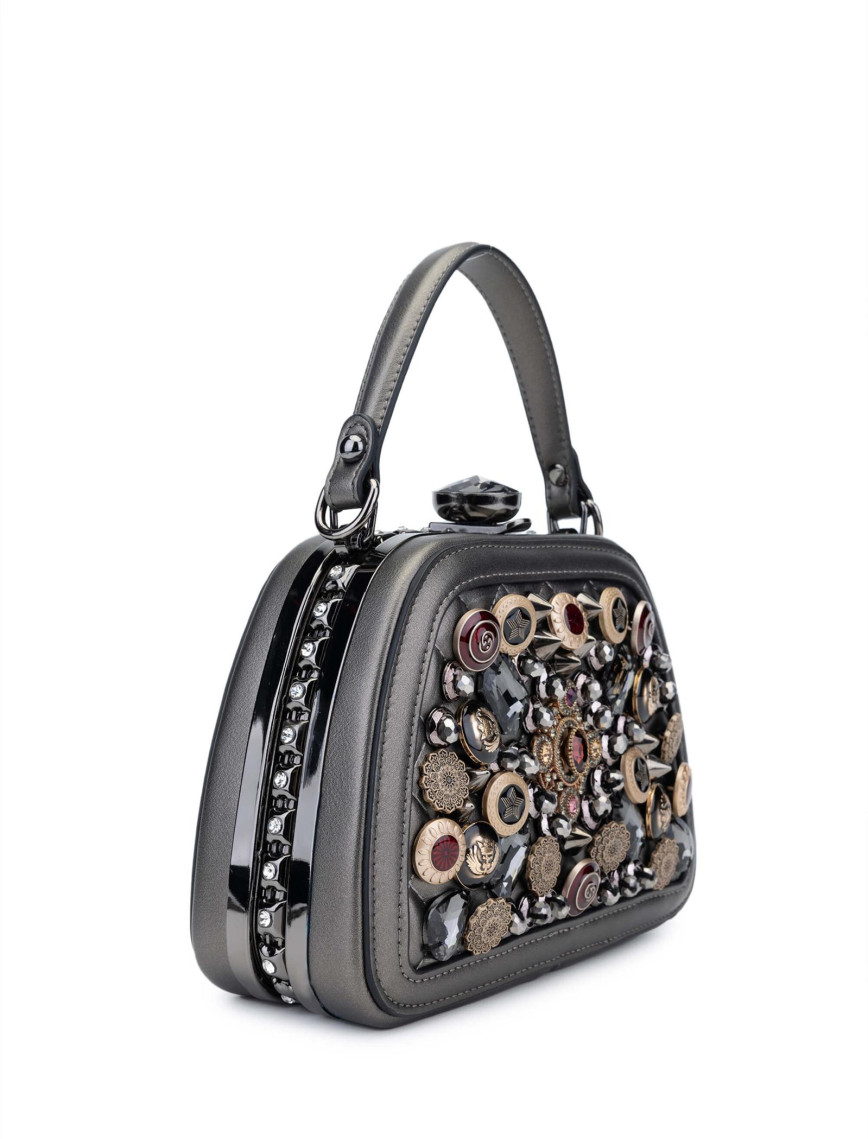 Tamer Tanca Kadın Vegan Metalik El Çantası Tamer Tanca Kadın Vegan Metalik El Çantası