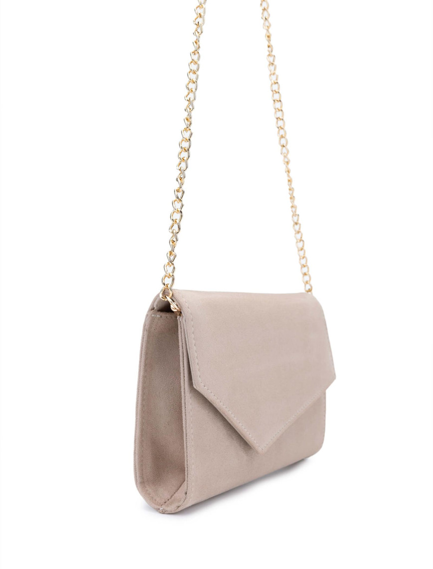 Tamer Tanca Kadın Vegan Bej Süet Omuz Çanta Tamer Tanca Kadın Vegan Bej Süet Omuz Çanta