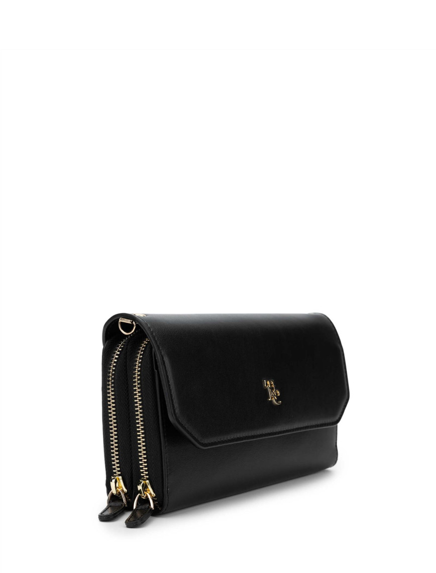 Tamer Tanca Kadın Hakiki Deri Siyah Deri Omuz Çanta