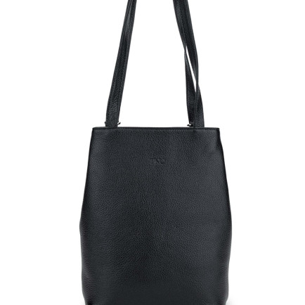 Tamer Tanca Kadın Hakiki Deri Siyah Sırt & Omuz Çantası