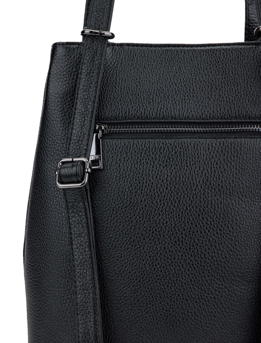 Tamer Tanca Kadın Hakiki Deri Siyah Sırt & Omuz Çantası