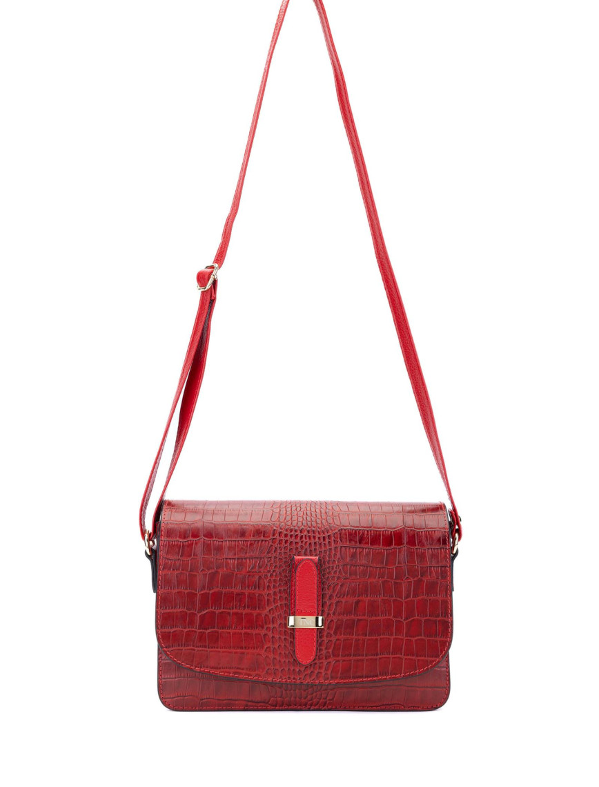Tamer Tanca Kadın Hakiki Deri Kırmızı Postacı Çanta