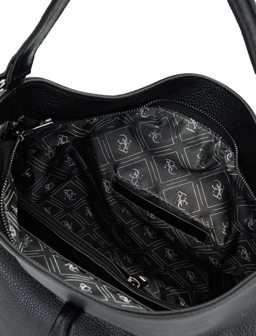 Tamer Tanca Kadın Hakiki Deri Siyah Omuz Çanta Tamer Tanca Kadın Hakiki Deri Siyah Omuz Çanta