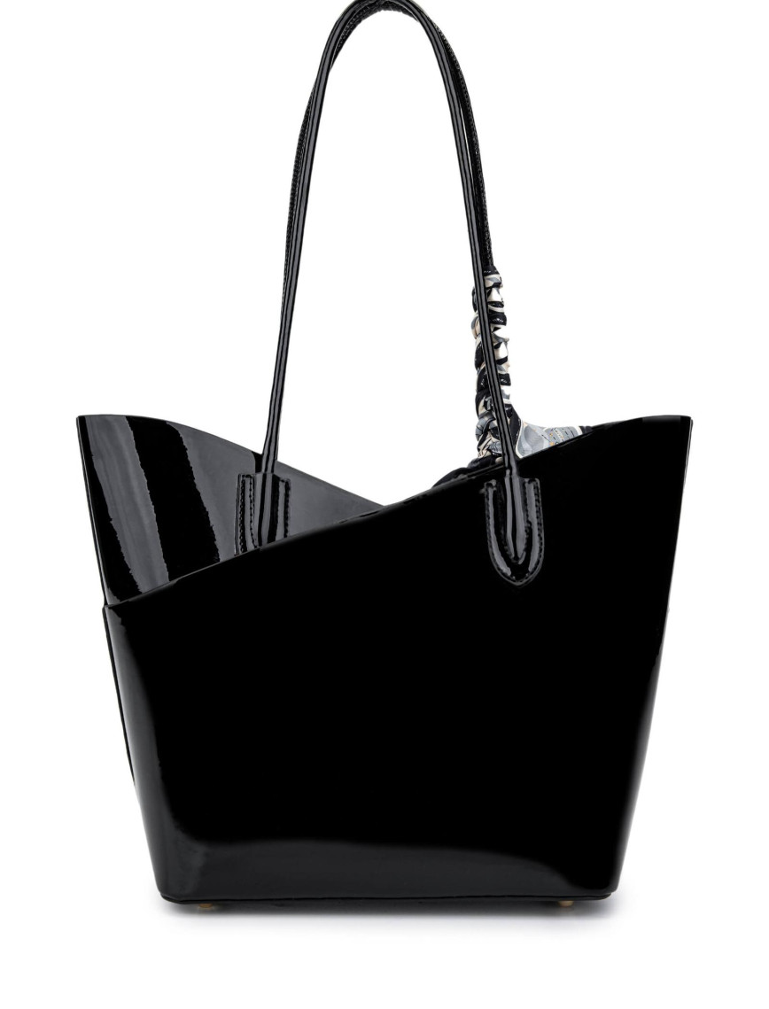 Tamer Tanca Kadın Vegan Siyah Rugan Kol Çantası