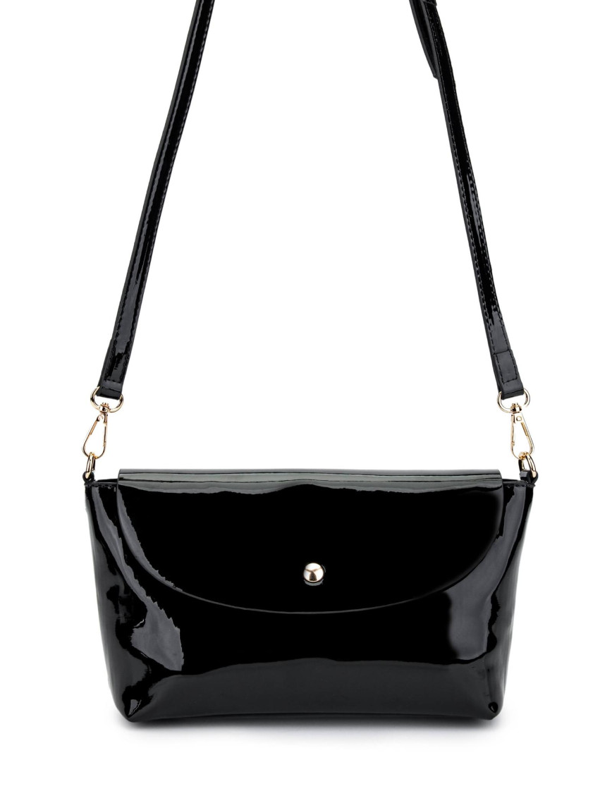 Tamer Tanca Kadın Vegan Siyah Rugan Kol Çantası