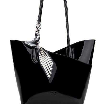 Tamer Tanca Kadın Vegan Siyah Rugan Kol Çantası