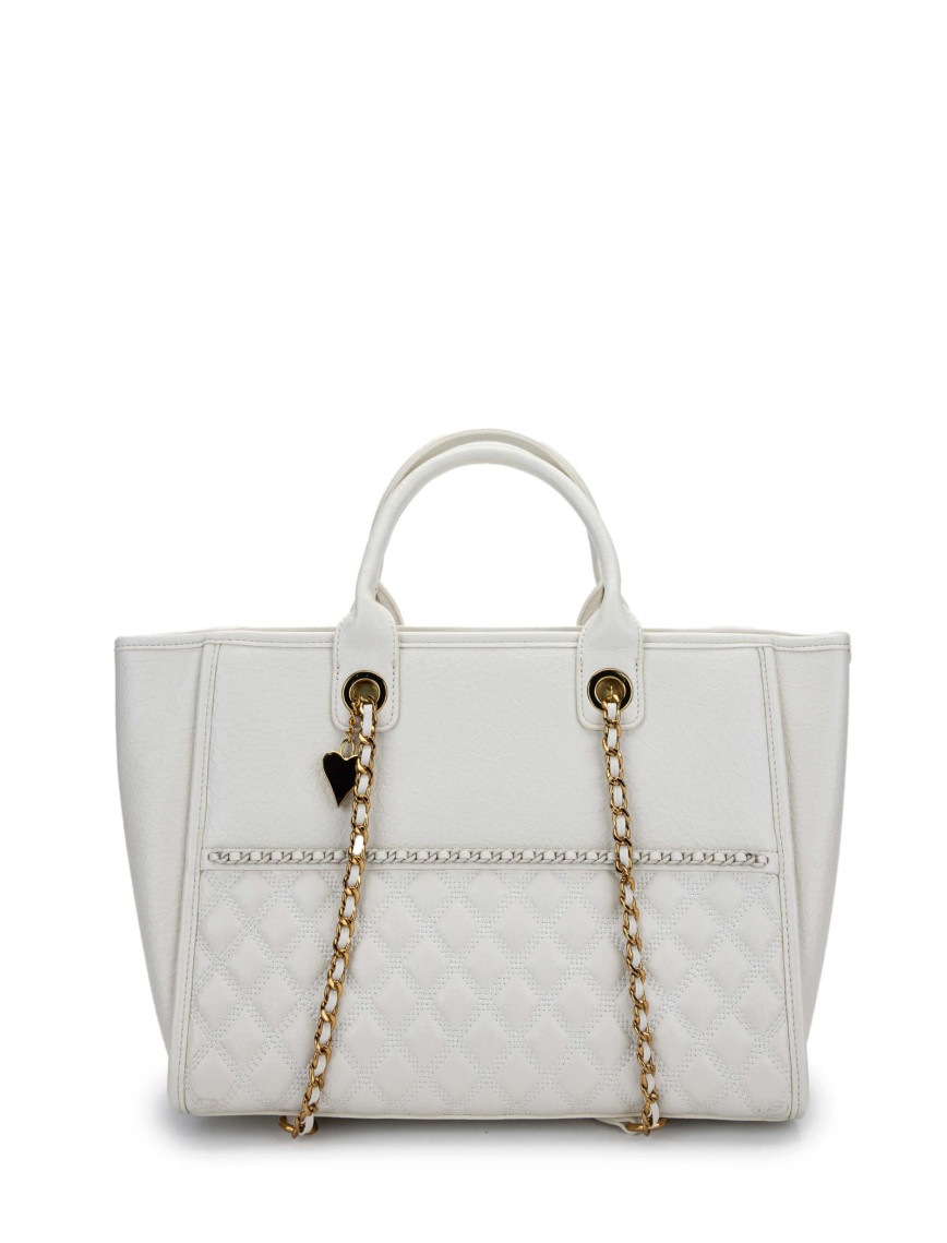 Tamer Tanca Kadın Vegan Beyaz Kol Çantası