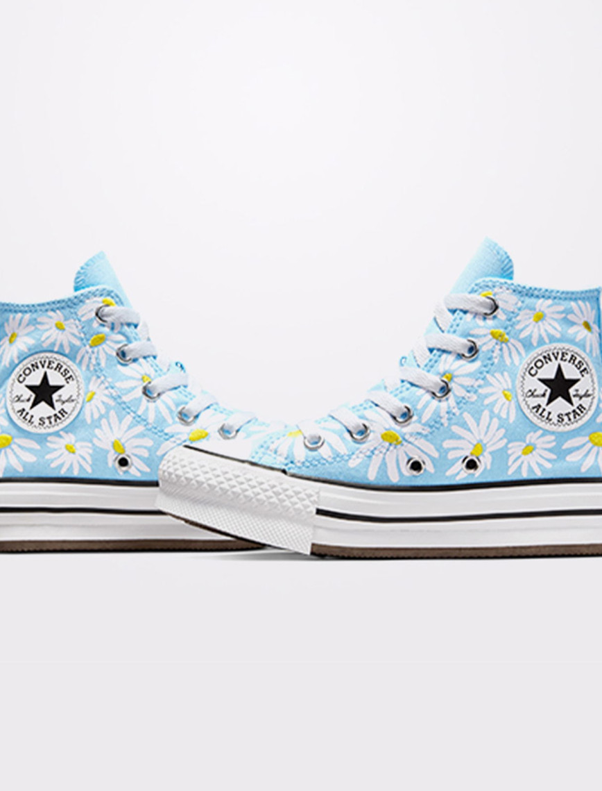 Converse Chuck Taylor All Star Lift Platform Floral Çocuk Mavi Sneaker Converse Chuck Taylor All Star Lift Platform Floral Çocuk Mavi Sneaker