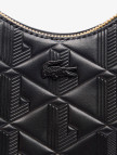 Lacoste Maheki Kadın Monogram Deri Siyah Omuz Çantası Lacoste Maheki Kadın Monogram Deri Siyah Omuz Çantası