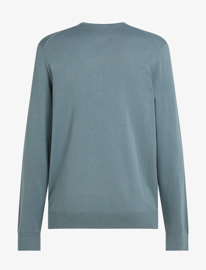 Calvin Klein Cotton Silk Blend Cn Sweater Erkek Mavi Triko Calvin Klein Cotton Silk Blend Cn Sweater Erkek Mavi Triko