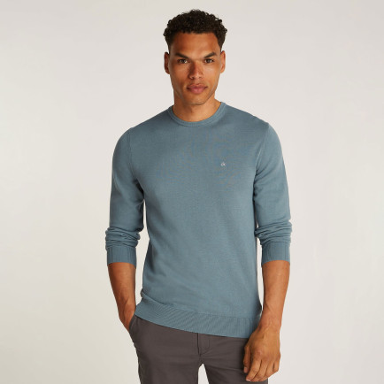 Calvin Klein Cotton Silk Blend Cn Sweater Erkek Mavi Triko Calvin Klein Cotton Silk Blend Cn Sweater Erkek Mavi Triko