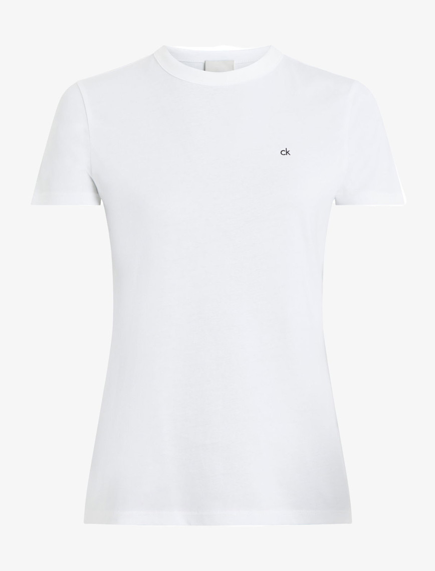 Calvin Klein Graphic Slim Kadın Beyaz T-Shirt Calvin Klein Graphic Slim Kadın Beyaz T-Shirt