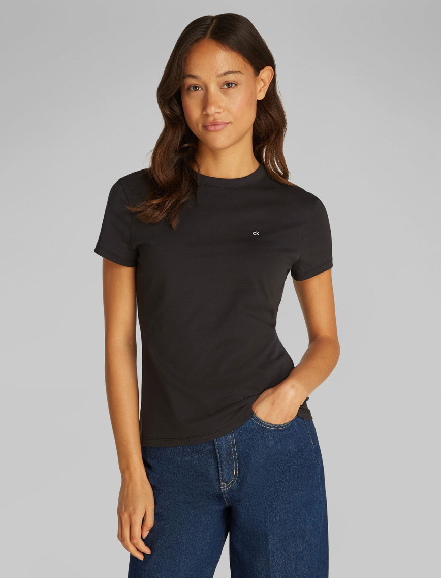 Calvin Klein Graphic Slim Kadın Siyah T-Shirt Calvin Klein Graphic Slim Kadın Siyah T-Shirt