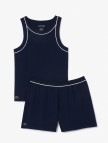 Lacoste Kadın Kolsuz Bisiklet Yaka Lacivert Pijama Takımı Lacoste Kadın Kolsuz Bisiklet Yaka Lacivert Pijama Takımı