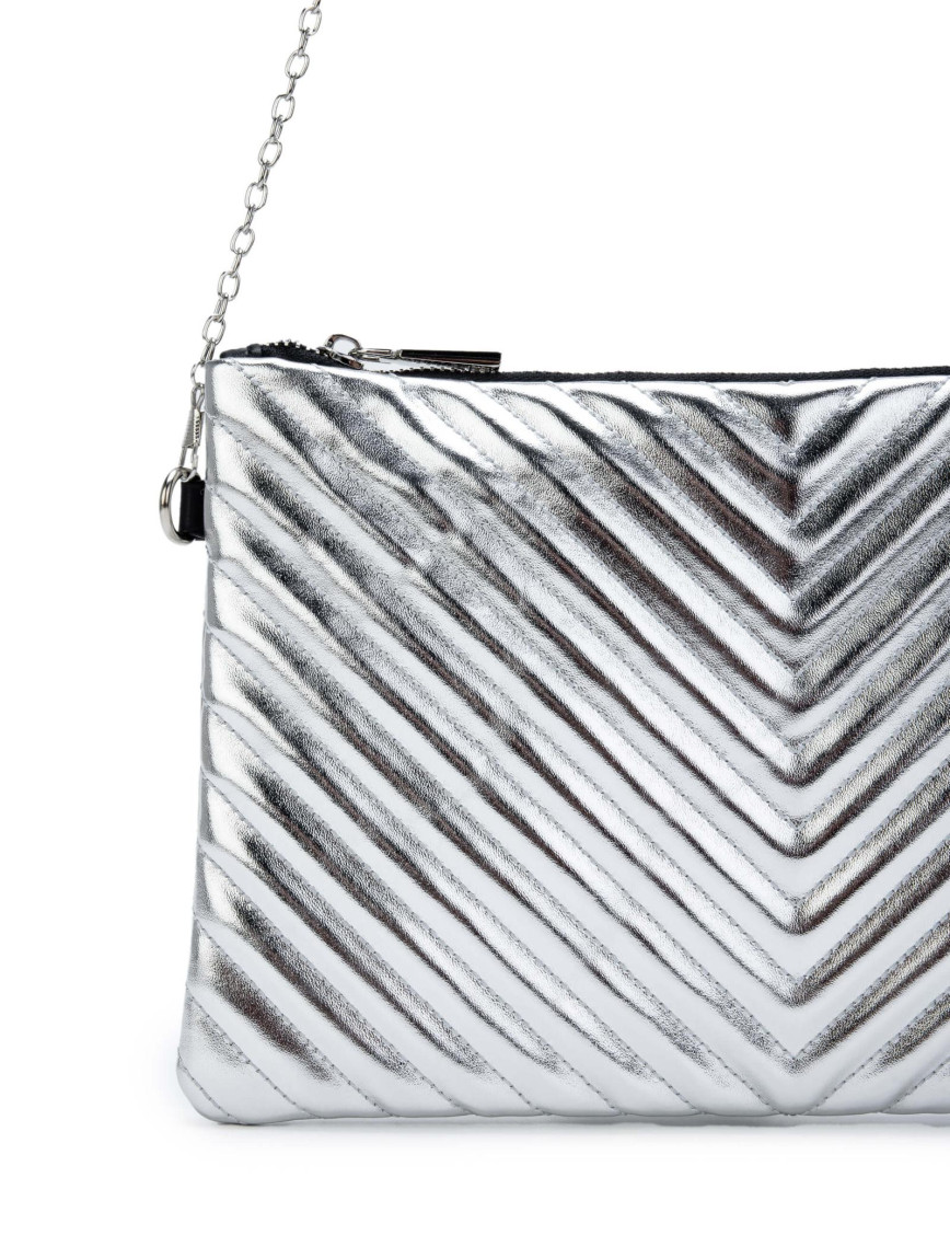 Tamer Tanca Kadın Vegan Lame Metalik El Çantası