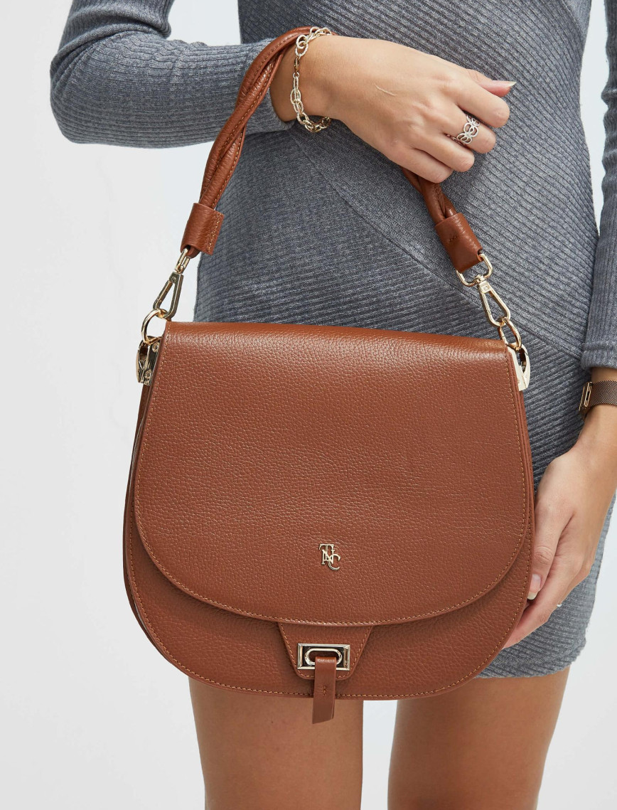 Tamer Tanca Kadın Hakiki Deri Taba Kol Çantası