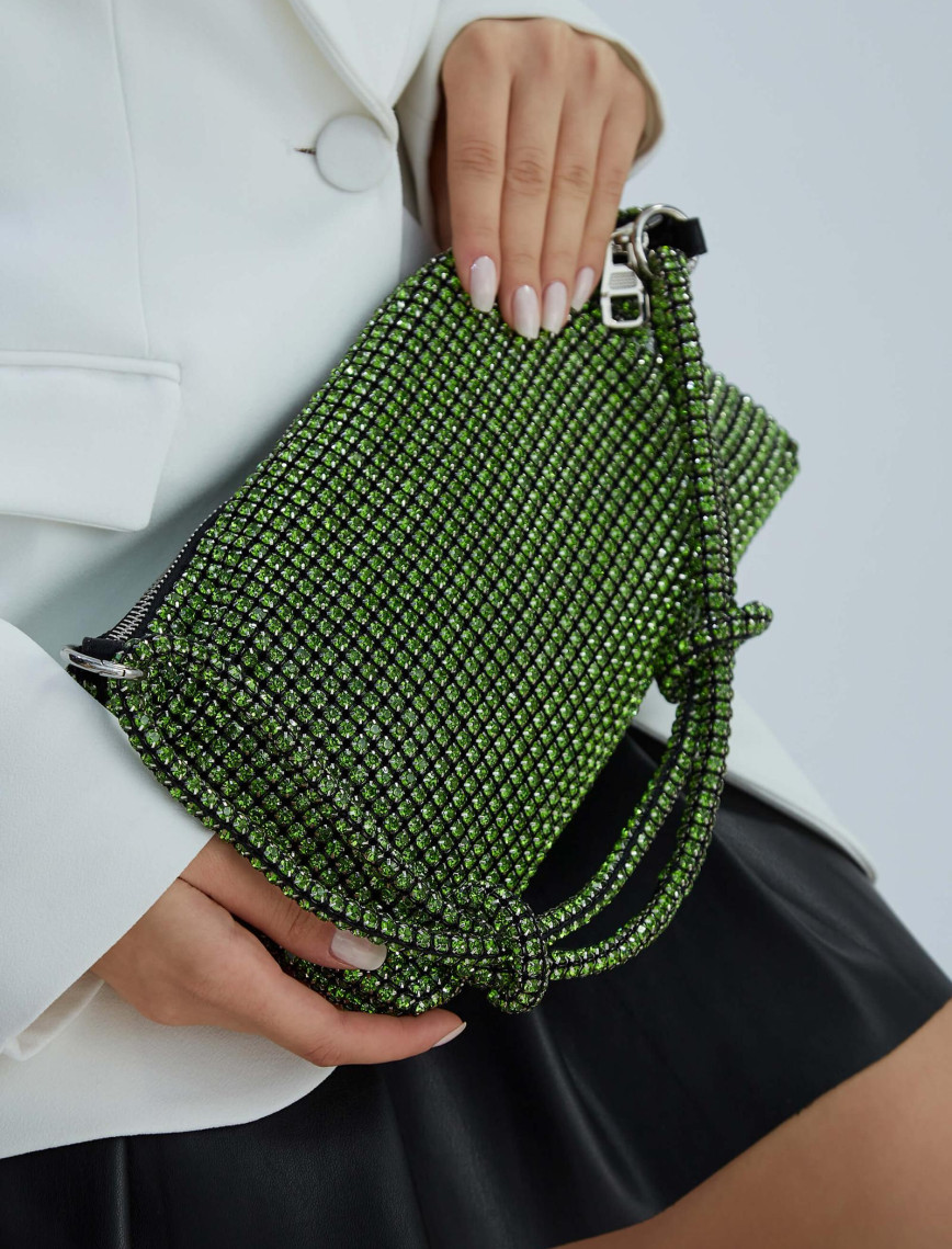 Tamer Tanca Kadın TAS Yeşil Abiye Çanta