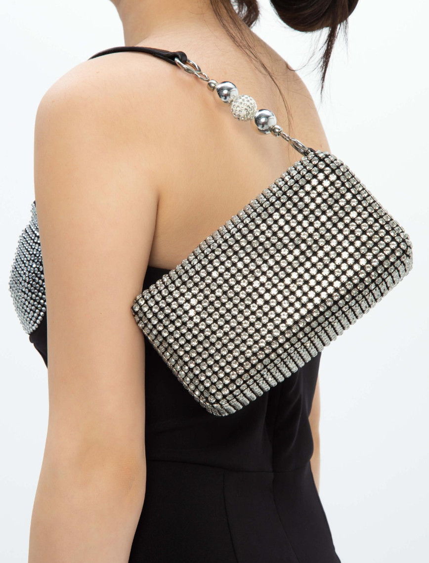 Tamer Tanca Kadın Vegan Gri Kol Çantası