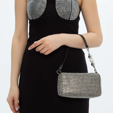 Tamer Tanca Kadın Vegan Gri Kol Çantası