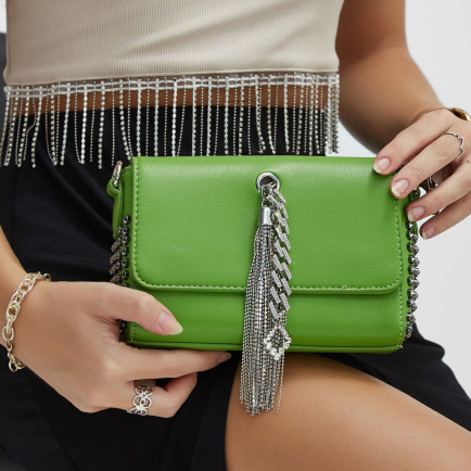 Tamer Tanca Kadın Vegan Yeşil Omuz Çanta Tamer Tanca Kadın Vegan Yeşil Omuz Çanta