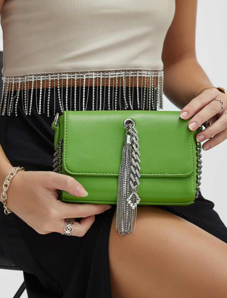 Tamer Tanca Kadın Vegan Yeşil Omuz Çanta Tamer Tanca Kadın Vegan Yeşil Omuz Çanta