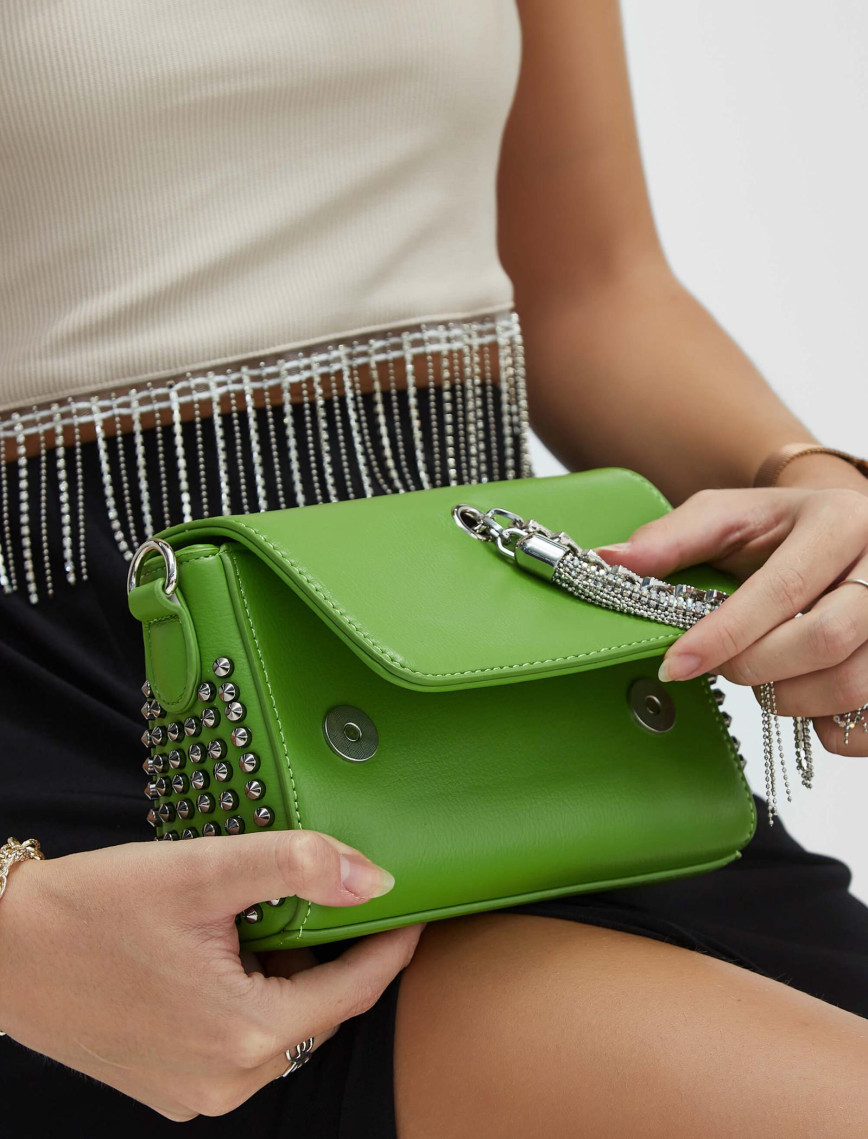 Tamer Tanca Kadın Vegan Yeşil Omuz Çanta Tamer Tanca Kadın Vegan Yeşil Omuz Çanta