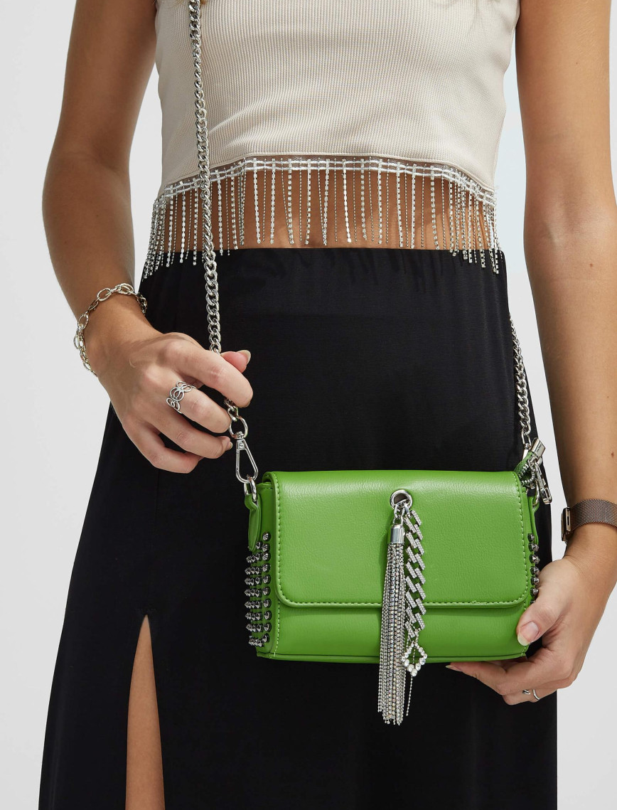 Tamer Tanca Kadın Vegan Yeşil Omuz Çanta Tamer Tanca Kadın Vegan Yeşil Omuz Çanta