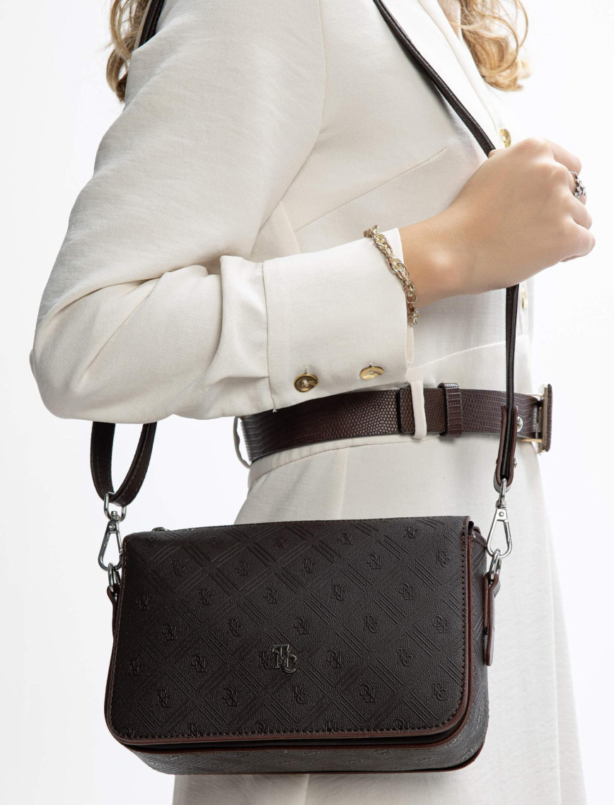 Tamer Tanca Kadın Vegan Kahverengi Postacı Çanta