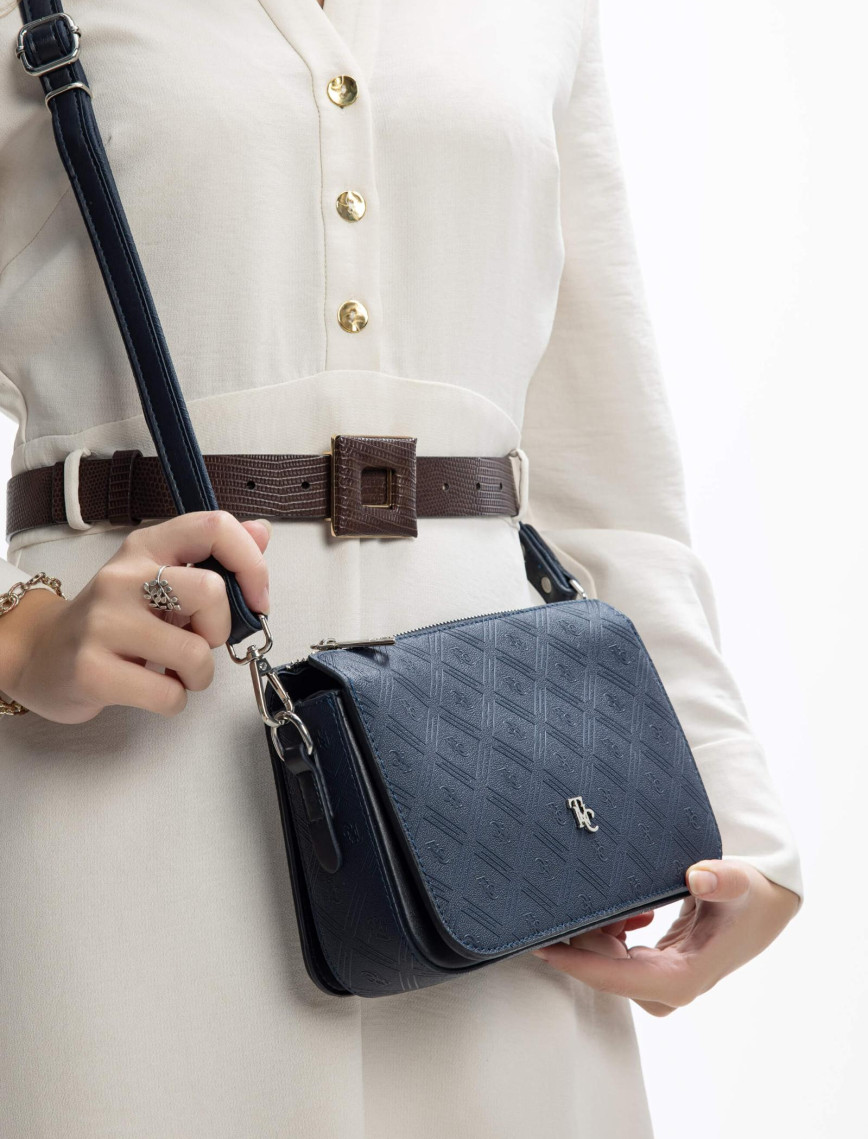 Tamer Tanca Kadın Vegan Lacivert Postacı Çanta