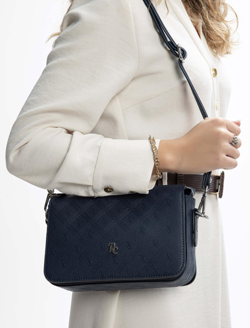 Tamer Tanca Kadın Vegan Lacivert Postacı Çanta