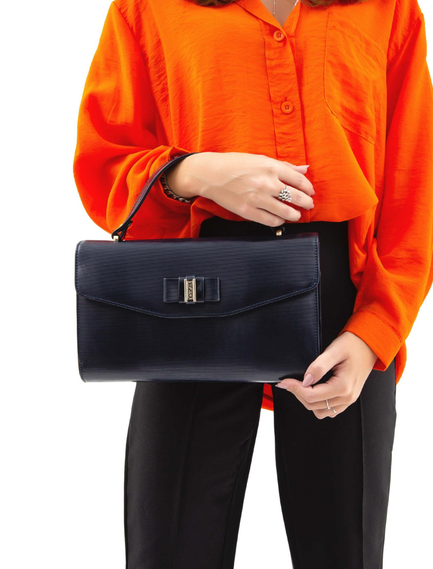 Tamer Tanca Kadın Vegan Lacivert El Çantası