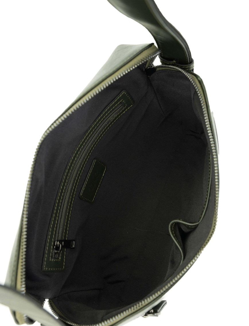 Tamer Tanca Erkek Hakiki Deri Yeşil Postacı Çanta