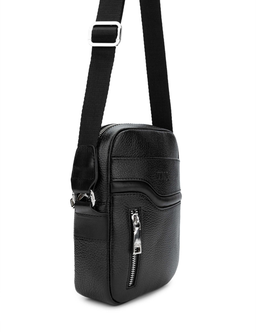 Tamer Tanca Erkek Hakiki Deri Siyah Floter Postacı Çanta Tamer Tanca Erkek Hakiki Deri Siyah Floter Postacı Çanta