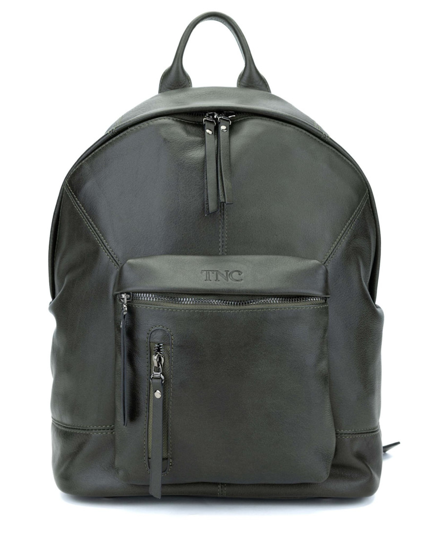Tamer Tanca Erkek Hakiki Deri Yeşil Sırt Çantası