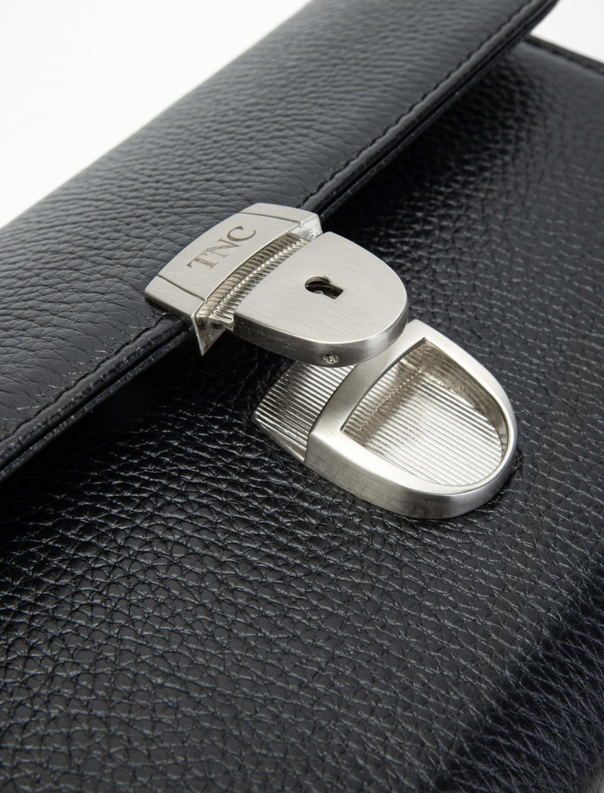 Tamer Tanca Erkek Hakiki Deri Siyah El Çantası Tamer Tanca Erkek Hakiki Deri Siyah El Çantası