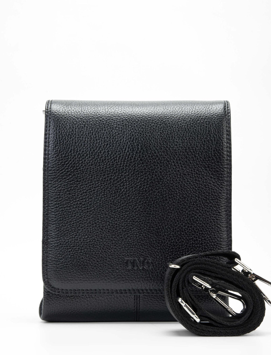 Tamer Tanca Erkek Hakiki Deri Siyah Postacı Çanta Tamer Tanca Erkek Hakiki Deri Siyah Postacı Çanta