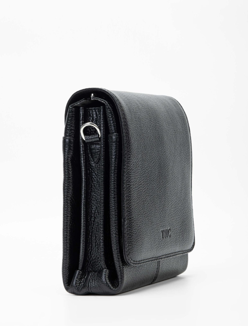 Tamer Tanca Erkek Hakiki Deri Siyah Postacı Çanta Tamer Tanca Erkek Hakiki Deri Siyah Postacı Çanta