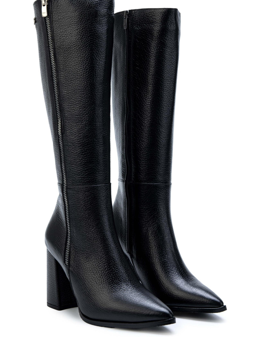 Tamer Tanca Kadın Hakiki Deri Siyah Floter Klasik Çizme Tamer Tanca Kadın Hakiki Deri Siyah Floter Klasik Çizme