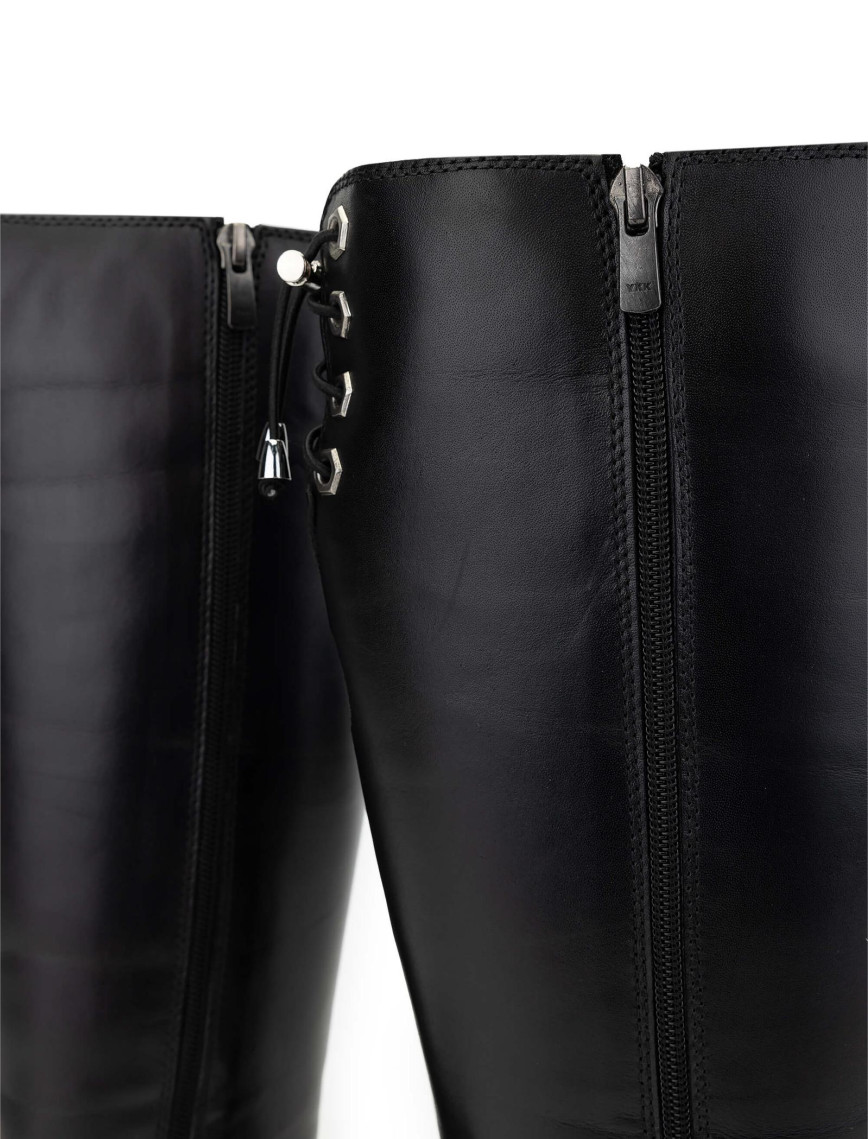 Tamer Tanca Kadın Hakiki Deri Siyah Deri Casual Çizme Tamer Tanca Kadın Hakiki Deri Siyah Deri Casual Çizme