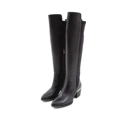 Tamer Tanca Kadın Hakiki Deri Siyah Klasik Çizme