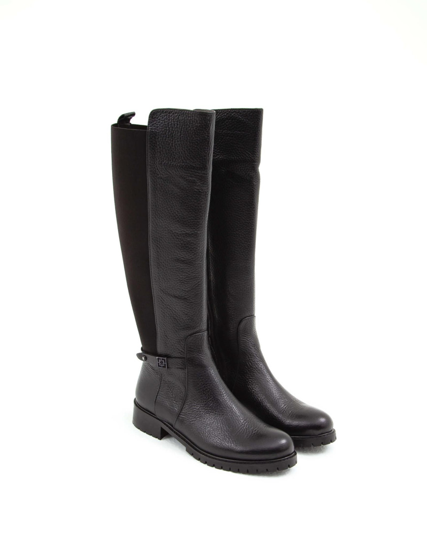 Tamer Tanca Kadın Hakiki Deri Siyah Floter Casual Çizme