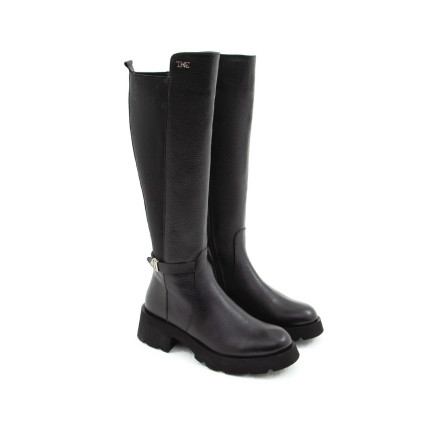 Tamer Tanca Kadın Hakiki Deri Siyah Floter Casual Çizme