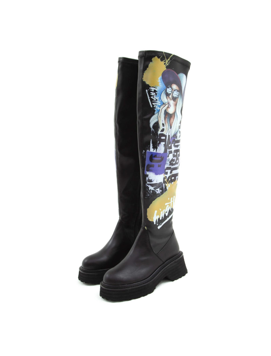 Tamer Tanca Kadın Hakiki Deri Siyah Casual Çizme Tamer Tanca Kadın Hakiki Deri Siyah Casual Çizme